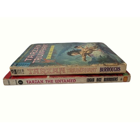 Tarzan Book Set Tarzan The Untamed and Tarzan Triumphant Edgar Rice Burroughs - Picture 7 of 12